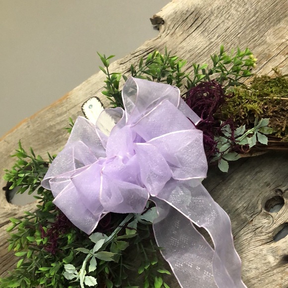 NEW Spring grapevine wreath succulent moss bird mushroom 🍄 cottage core - Picture 15 of 17